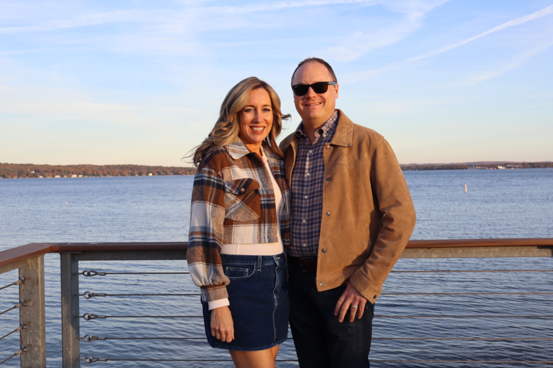 Couple portrait beside a lake by Patrick’s Photography
